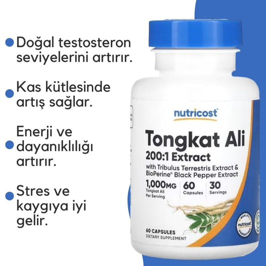 Nutricost Tongkat Ali 500mg 60 Kapsül